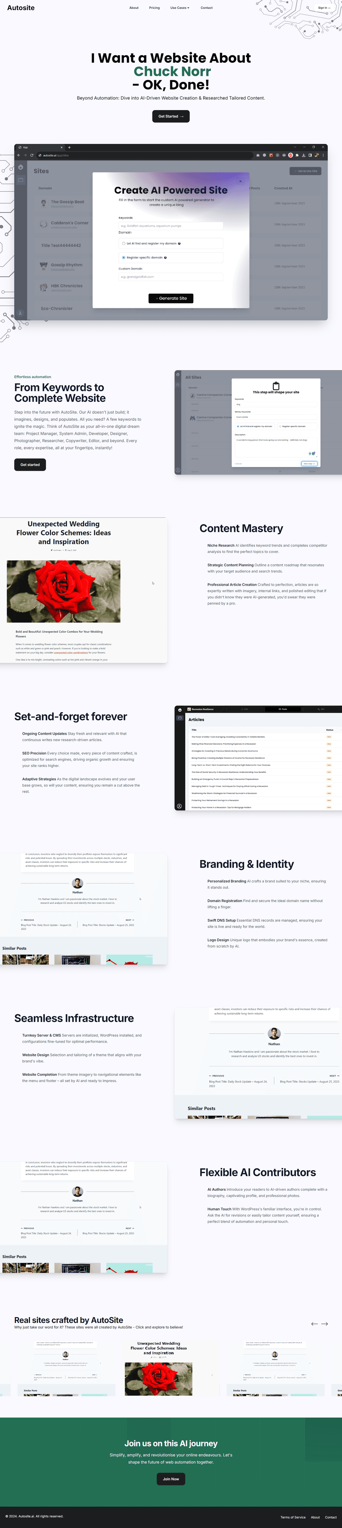 Portfolio work - AutoSiteAI